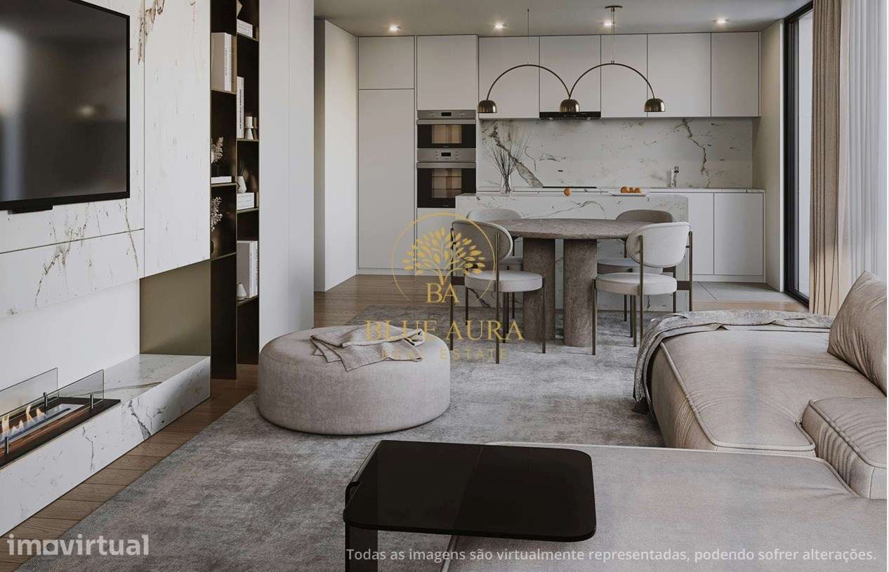 Apartamento T1 Novo em Condomínio Privado em Canidelo - Grande imagem: 2/11