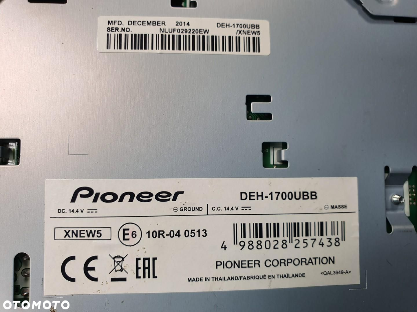 RADIO CD USB AUX PIONEER DEH-1700UBB - 7