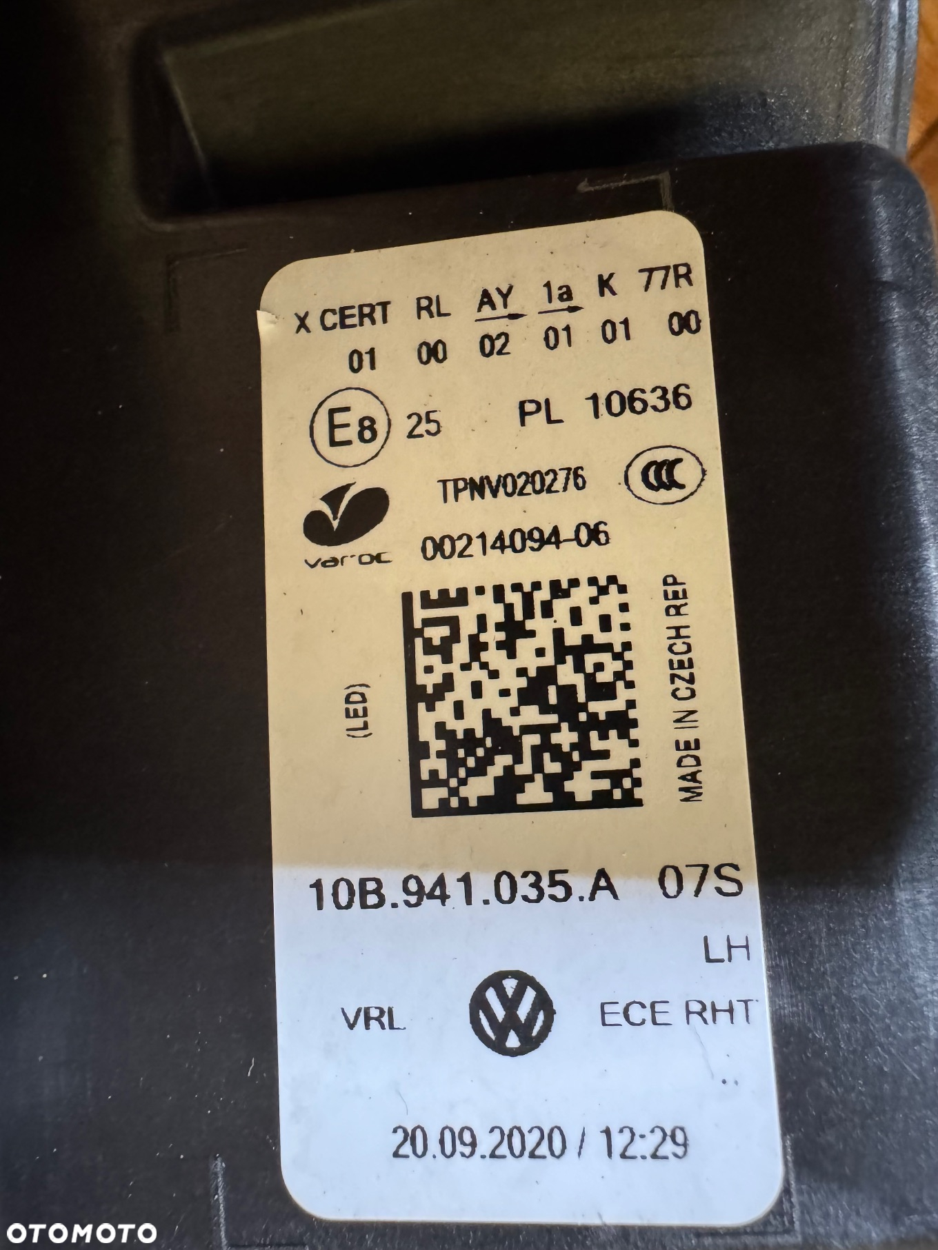 VW ID3 LAMPA LEWY PRZÓD FULL LED 10B941035A - 5