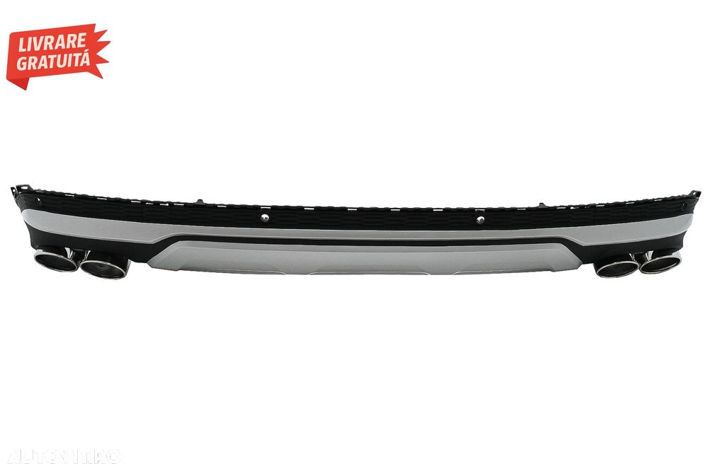 Difuzor Bara Spate Evacuare Dubla Audi Q7 SUV 4M Facelift (2020-2025)- livrare gratuita - 2