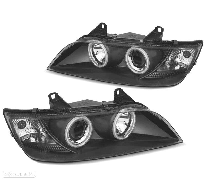 FARÓIS ANGEL EYES CCFL BMW Z3 FUNDO PRETO 96-02 - 3