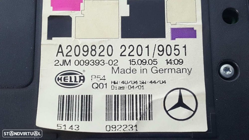 LUZ INTERIOR MERCEDES CLASE CLK (W209) COUPE 220 CDI (209.308) - 2
