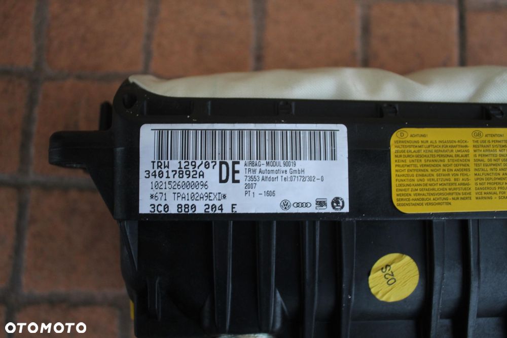 PODUSZKA AIRBAG PASAŻERA VW PASSAT B6 3C0880204E - 4