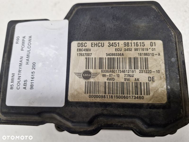 mini r60 countryman pompa abs hamulcowa 9811615 - 7