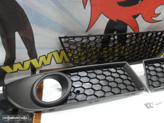Kit 3 grelhas de para-choques vw polo 9N3 05-09 GTI LOOK abs (plastico) - 15