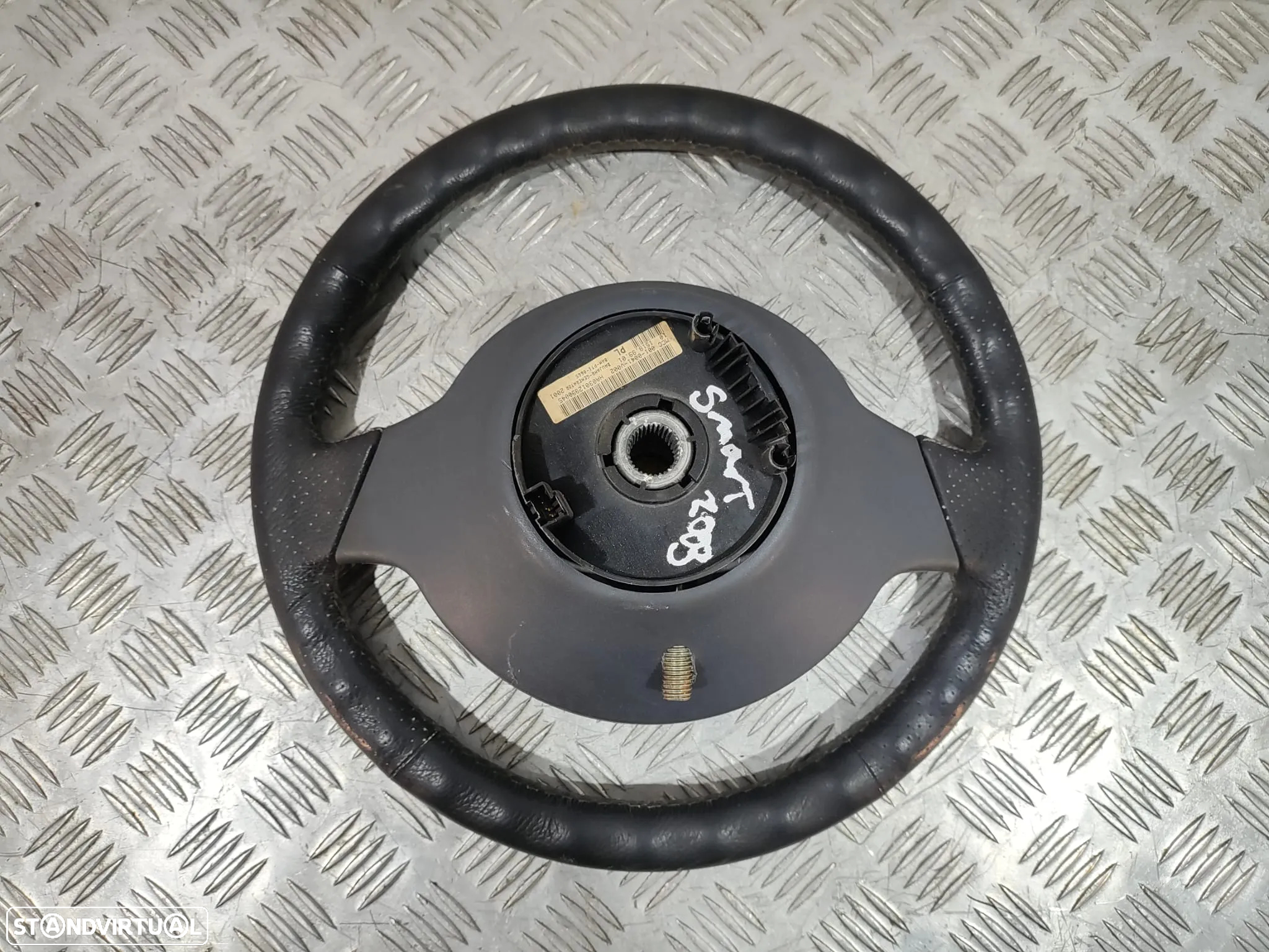 Volante completo original SMART FORTWO pele perfurada aibarg - 8