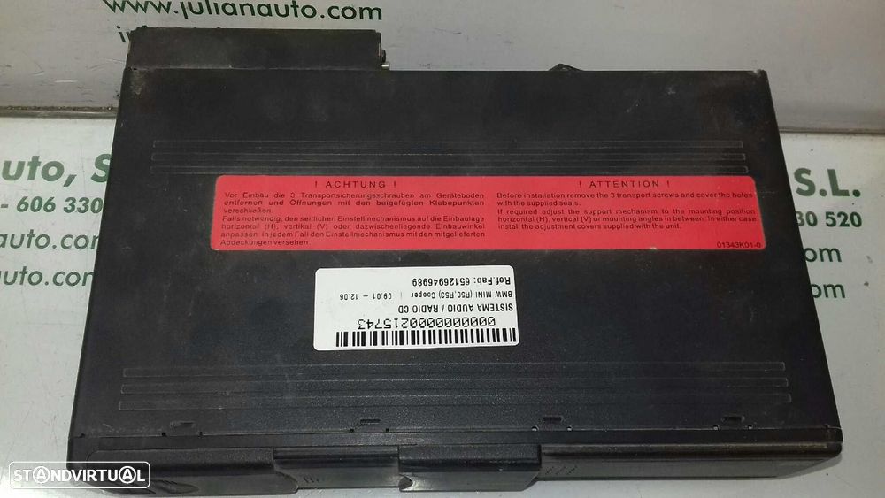 SISTEMA AUDIO / RADIO CD MINI MINI 2005 -65126946989 - 3
