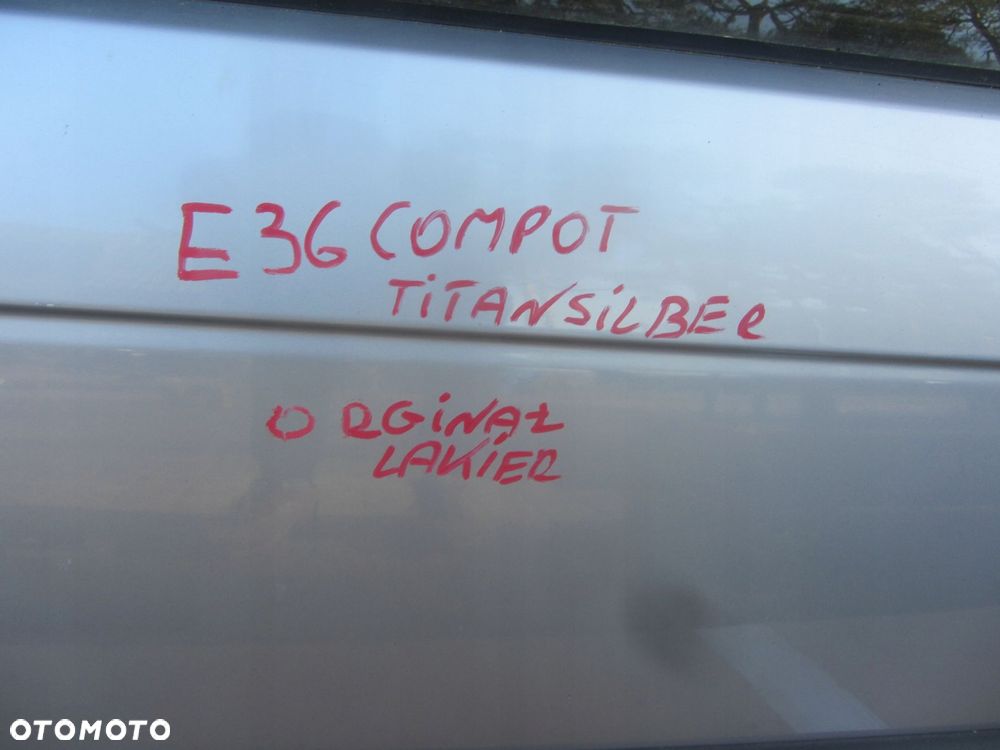 bmw 3 e36 compact drzwi prawe titansilber oryginał lakier - 2