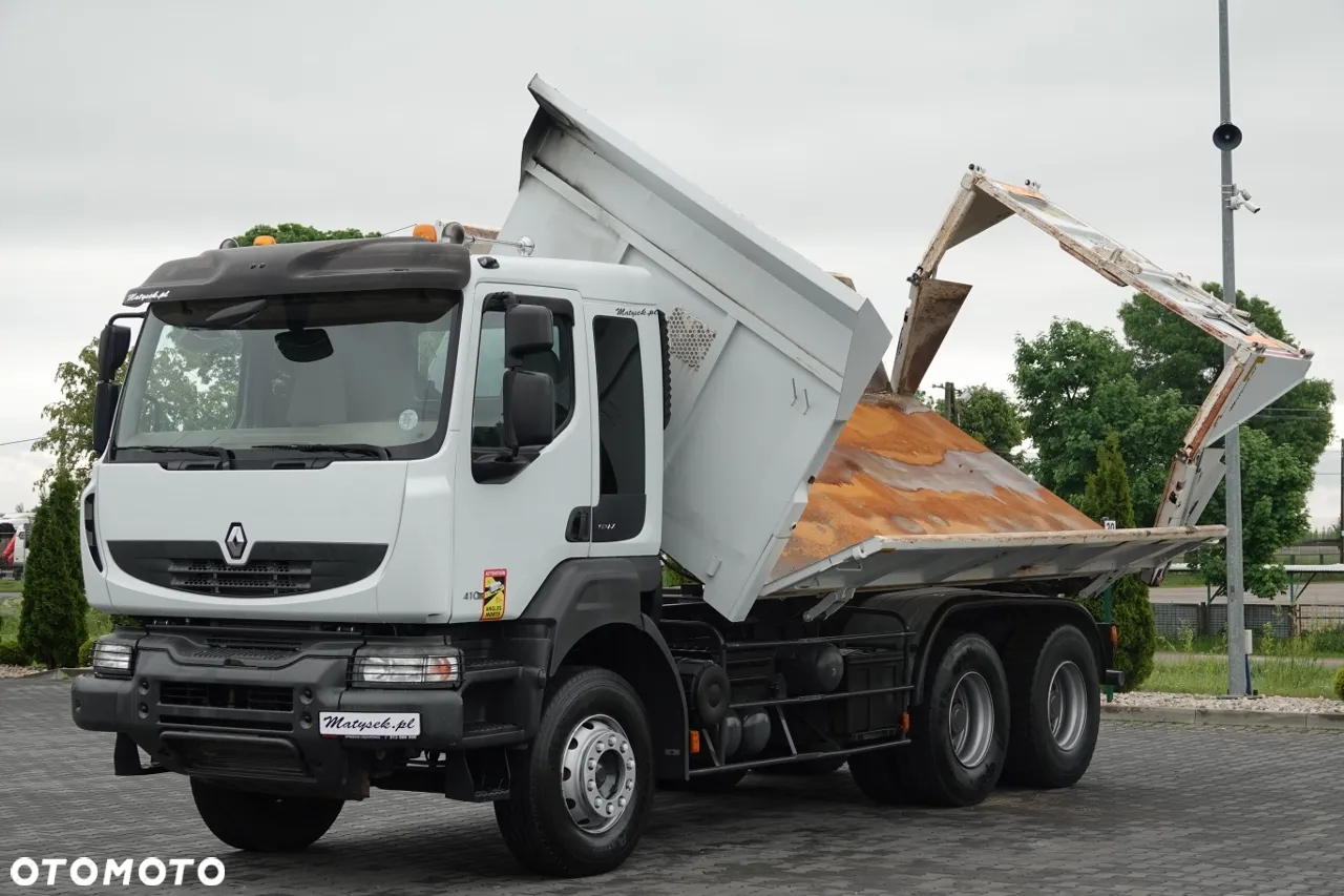 Renault KERAX 410 / 6x4 / WYWROTKA 3- STRONNA  / 2X  HYDROBURTA / HYDROKLAPA / BORDMATIC / MANUAL / SPROWADZONA - 5
