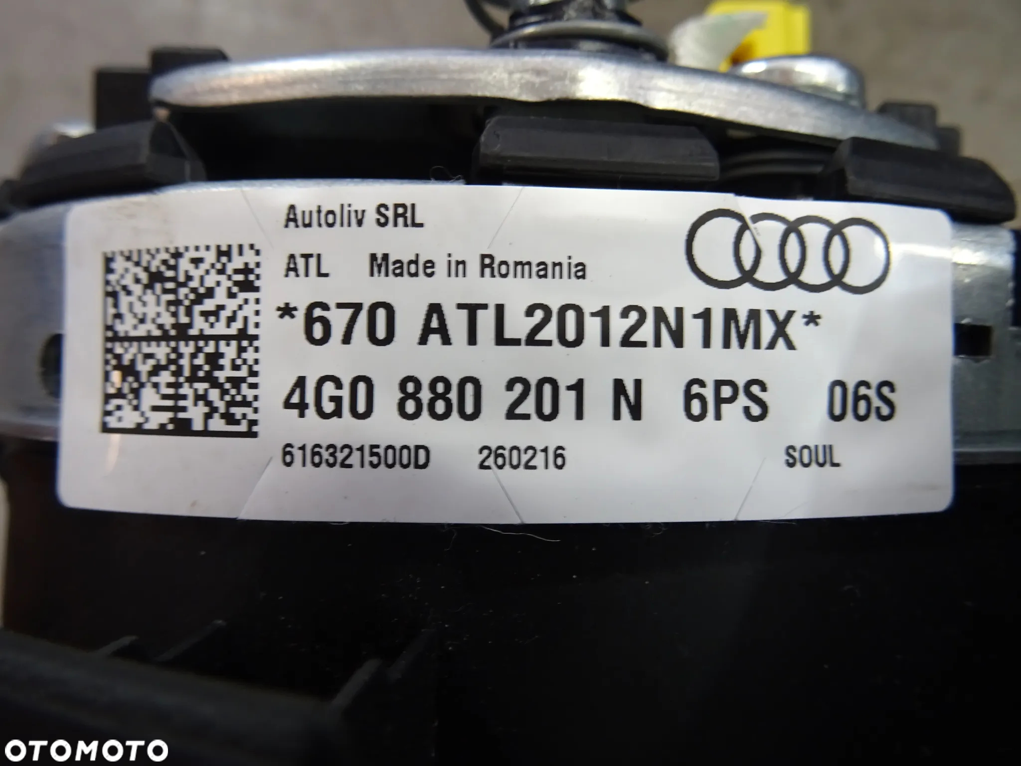 4G1857001B Deska konsola poduszki pasy Audi A6 S6 C7 LIFT czesci - 2