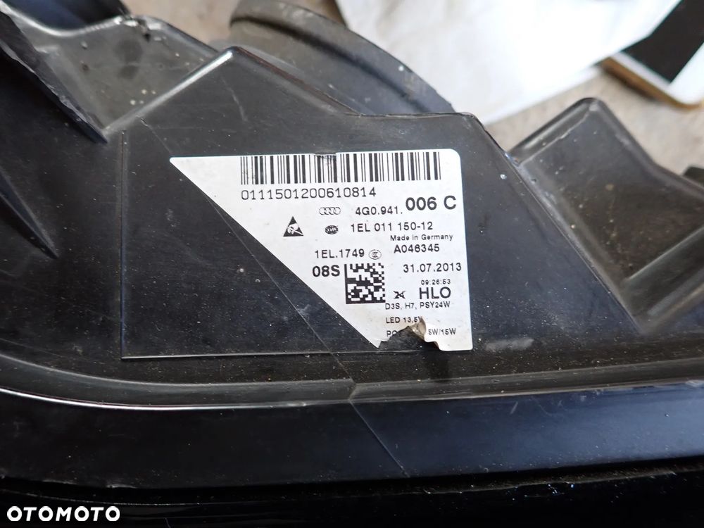 LAMPA PRZÓD PRAWA AUDI A6 C7 4G0941006C - 2