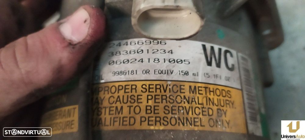 COMPRESSOR AR CONDICIONADO OPEL ASTRA H 2007 -24466996 - 2