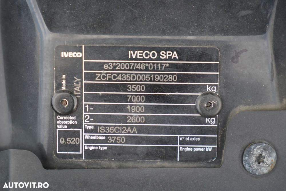 Iveco DAILY 35-180 / BASCULĂ DIN ALUMINIU / CU 6 LOCURI / DOUĂ / MANUALĂ / IMPORTATĂ - 39