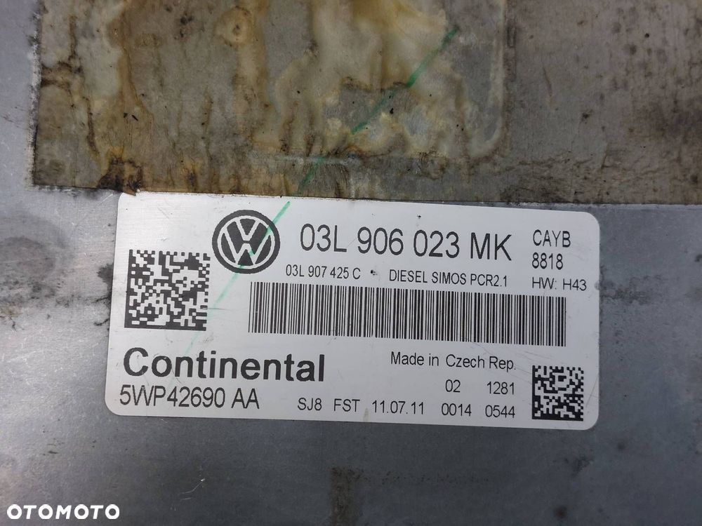 ZESTAW STARTOWY VOLKSWAGEN GOLF VI 1.6 TDI 03L906023MK 5K0920872A - 2