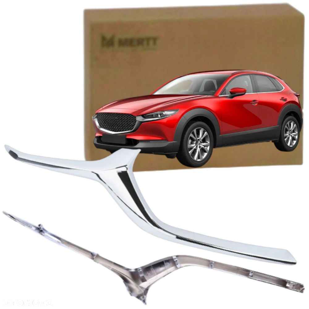 LISTWA CHROM ATRAPY GRILLA PRZÓD LEWA PRAWA MAZDA CX30 CX-30 2019- KOMPLET - 3