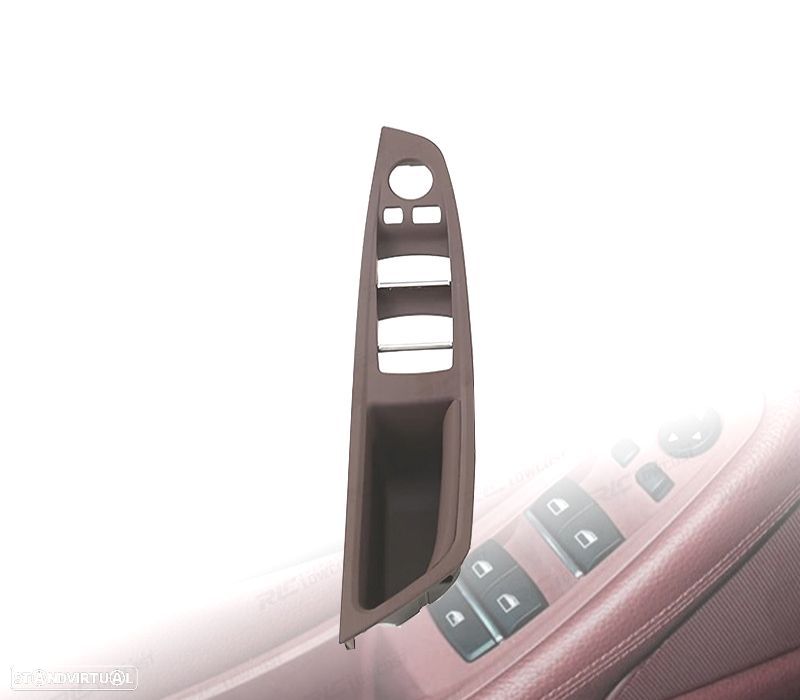 PUXADOR MOLDURA BOTOES DE PORTA PARA BMW SERIE 5 F10 F11 CASTANHO ESCURO - 1
