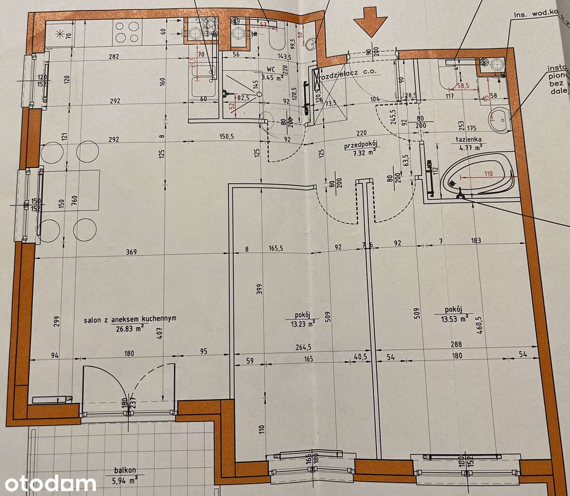 69 m² | 3 pok. | klima | 2x komórki | 2x garaż opcja | siłownia