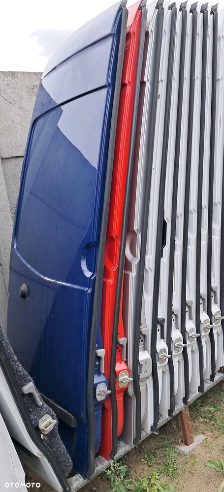 Drzwi Tył Tylne Lewe Wysokie Pełne CZERWONE / NIEBIESKIE Mercedes Sprinter 906 Volkswagen Crafter - 1