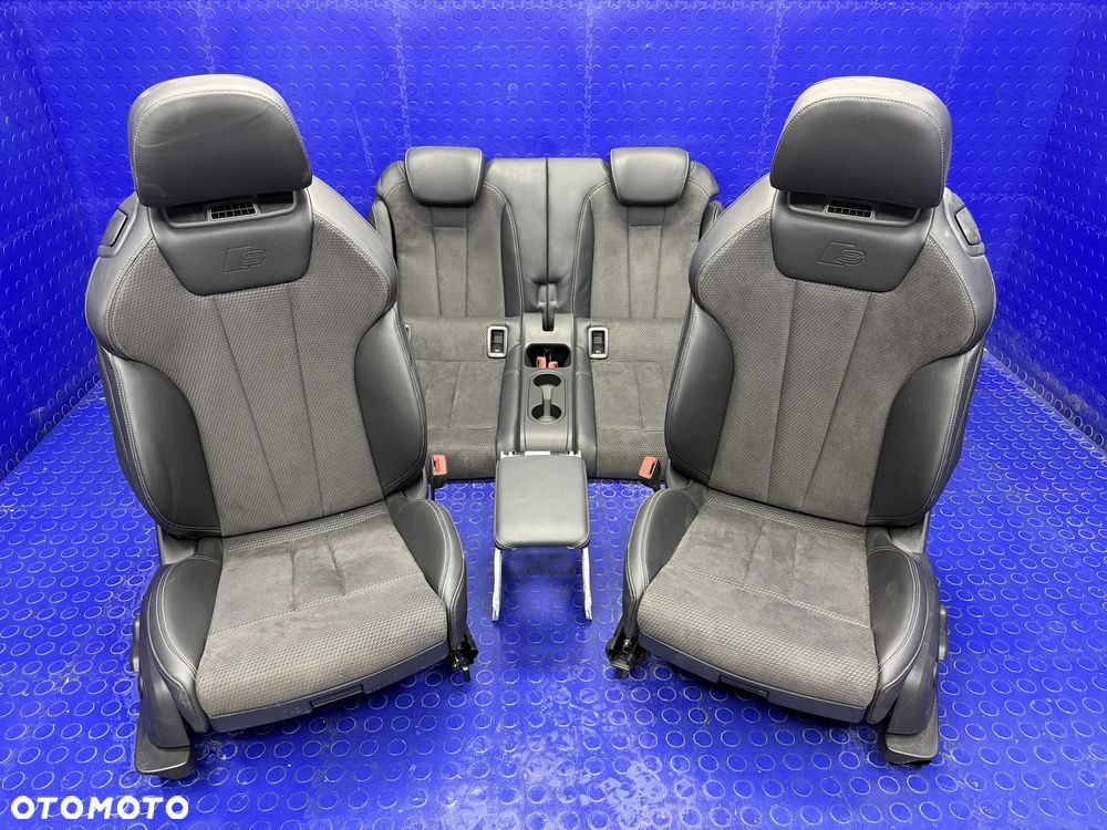 KOMPLET foteli skóra alcantara S-LINE AUDI A5 F5 8W7 CABRIO grzane OEM - 1
