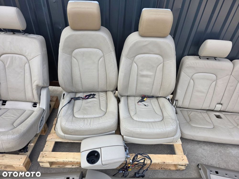 FOTEL FOTELE AUDI Q7 4L 7 OSÓB SKÓRA PODGRZEWANE MONITORY BOSE KOMPLET ! - 5