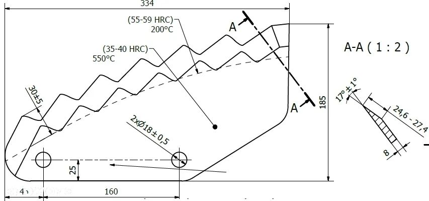 Guma pas do wozu paszowego - 20