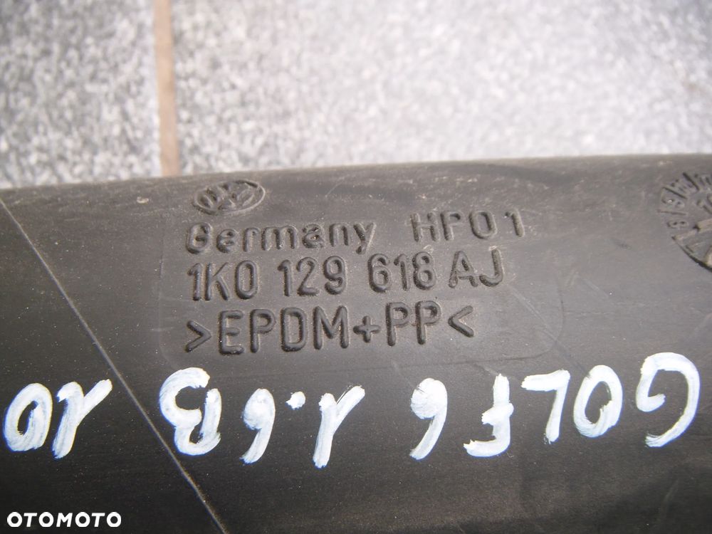 vw golf VI 10r  1.6b rura- dolot powietrza  1k0129618aj - 3