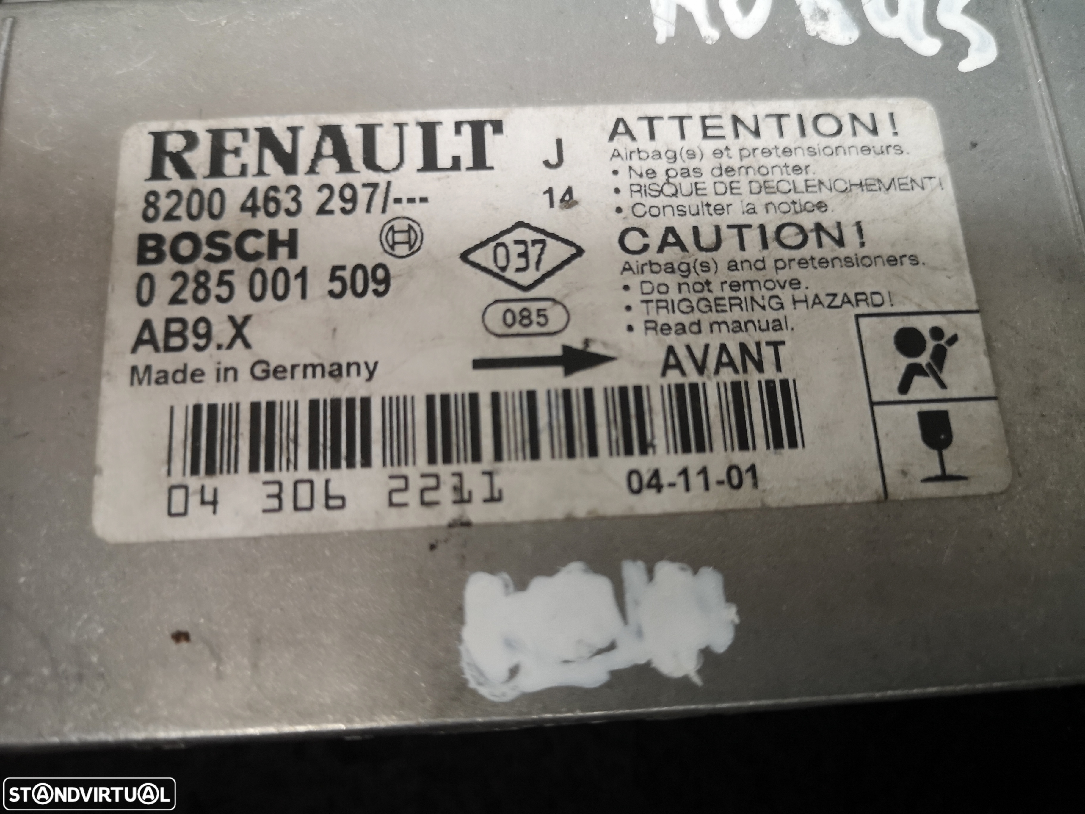 Centralina de airbag Renault modus 2004+ - 4
