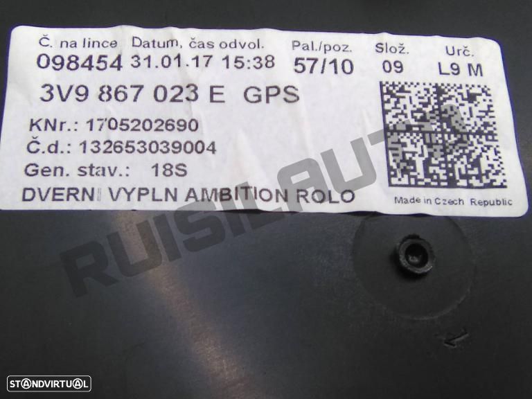 Forra Porta Trás Esquerda 3v986_7023e Skoda Octavia Iii Combi ( - 7