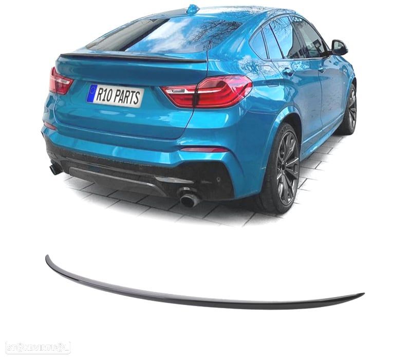 AILERON SPOILER TRASEIRO BMW X4 F26 14-18 LOOK M PERFORMANCE PRETO BRILHANTE - 1