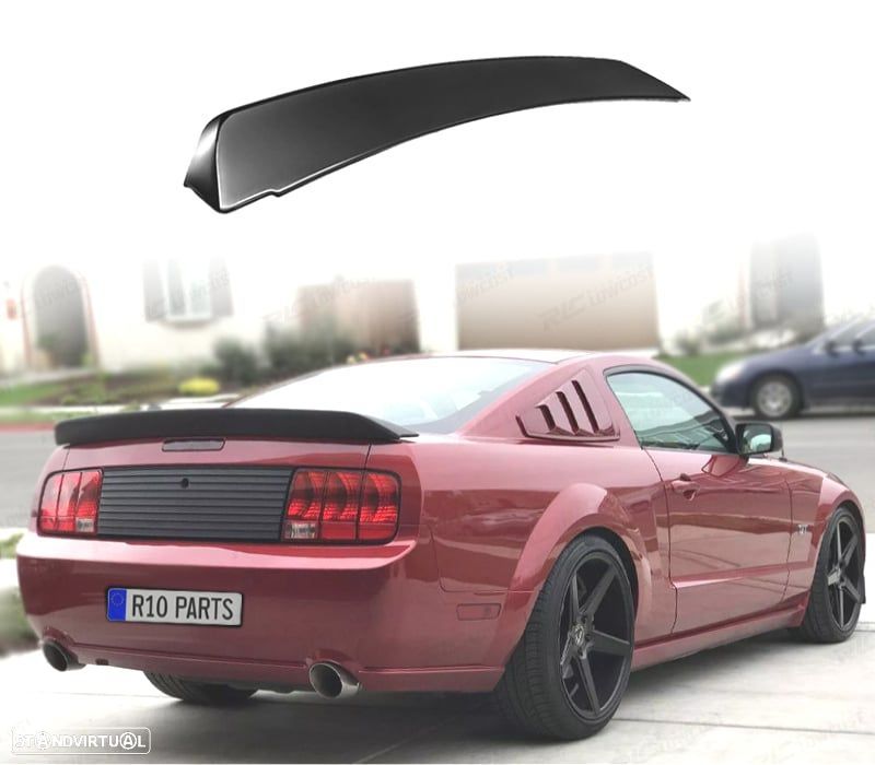 AILERON SPOILER FORD MUSTANG 04-09 PRETO BRILHANTE - 1