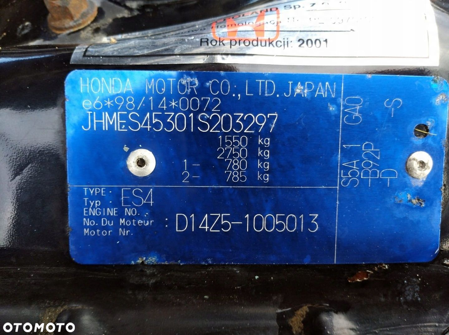 HONDA CIVIC 7 VII ES4 SEDAN 00-04 LAMPA PRAWA TYŁ TYLNA W BŁOTNIK EUROPA - 13