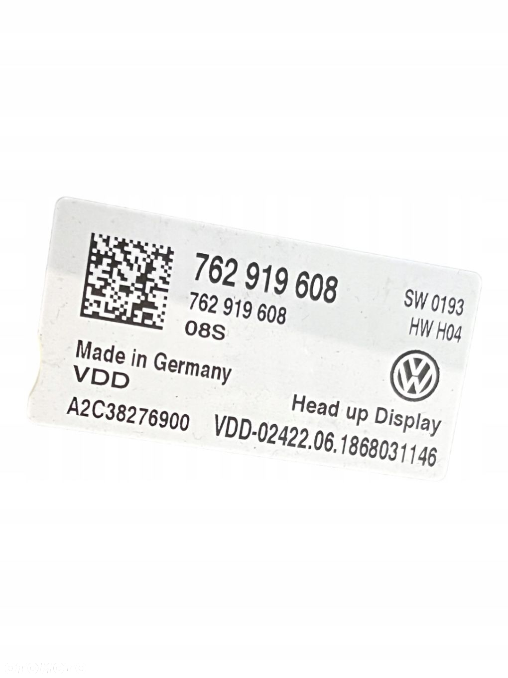 VW TOUAREG hud uk STEROWNIK HEAD-UP 762919608 762919608A rzutnik display - 10