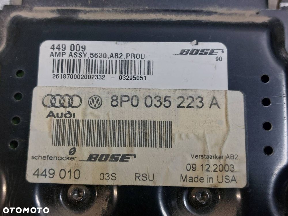 GŁOŚNIKI KPL AUDI A3 8P BOSE 8E0035411A 8H0035411A 8P0035223A 8P3035382A - 7