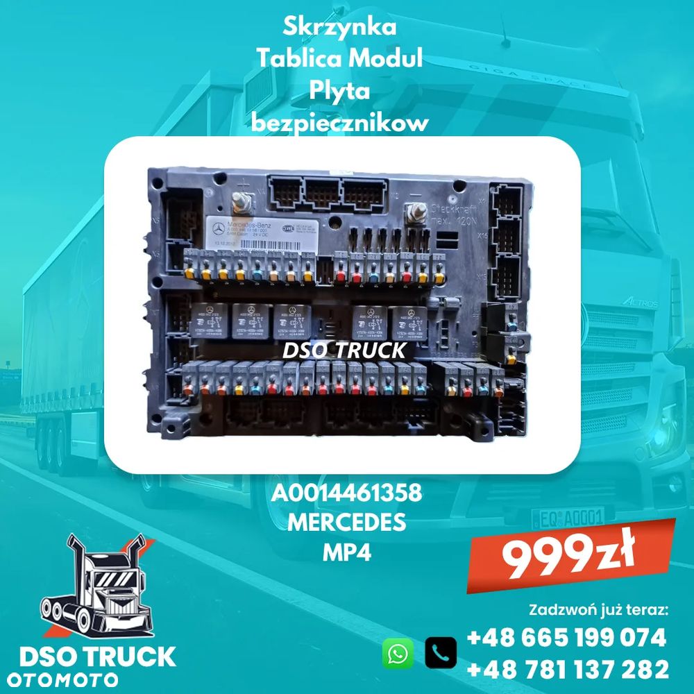 A0014461358 A0014461658 Skrzynka Tablica Modul Plyta bezpiecznikow MERCEDES MP4 - 1
