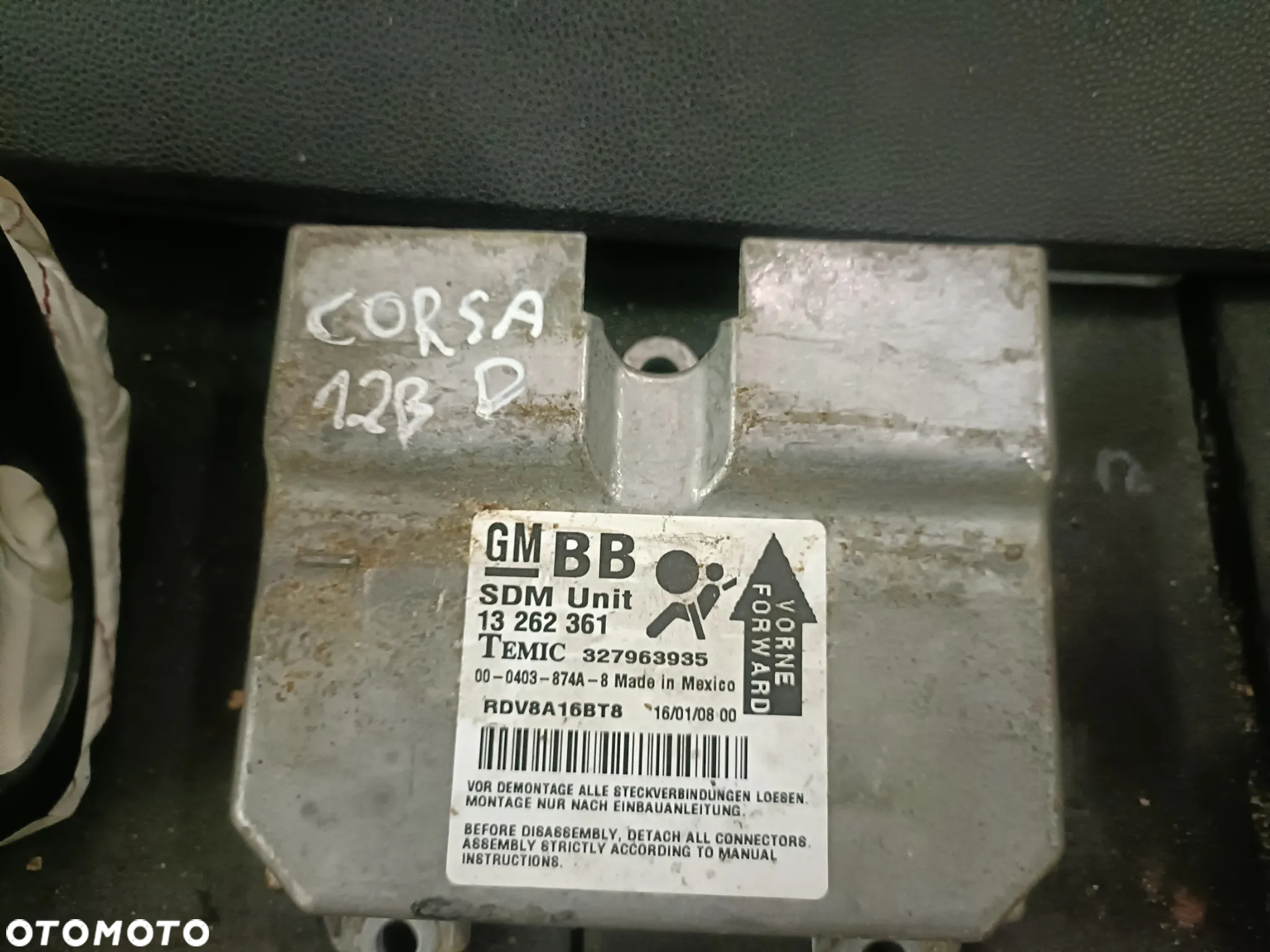 OPEL CORSA D 06-11 r. deska rozdzielcza + pasy lewy i prawy przód + AIRBAG + moduł + - 5