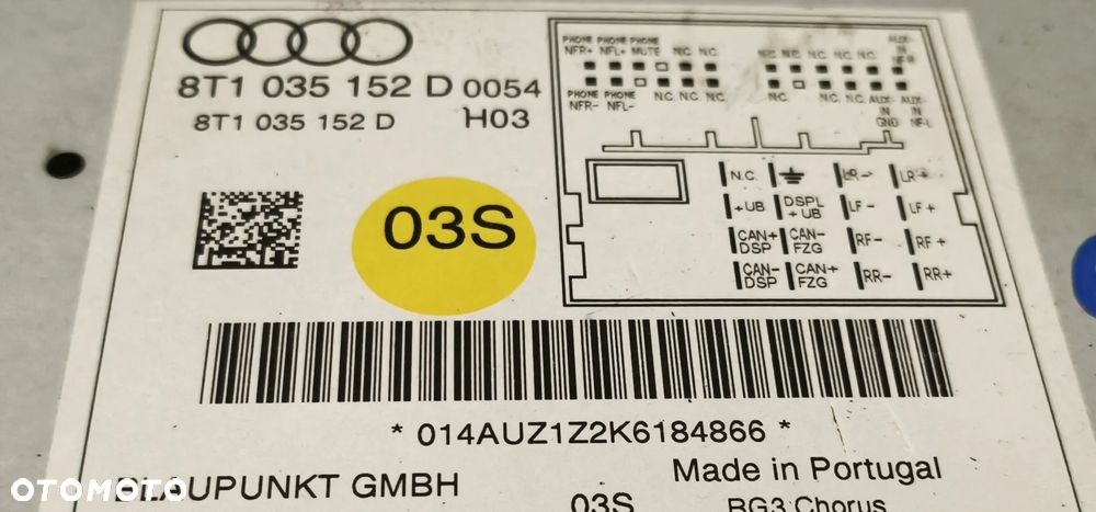 AUDI A4 B8 08r RADIO CZYTNIK CHOURS 8T1035152D - 2