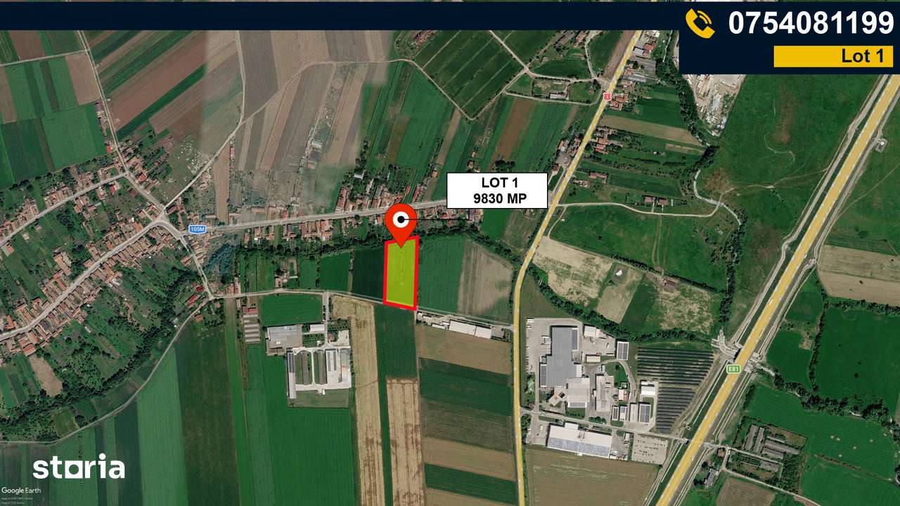 TEREN INDUSTRIAL 9.830 MP – OIEJDEA – PUG INDUSTRIAL | ACCES ASFALT - Imagine principală: 4/7