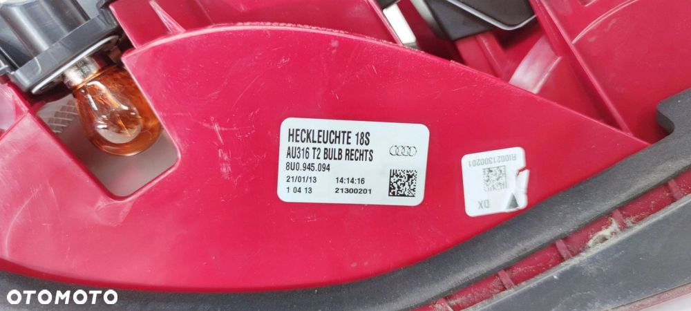 LAMPA PRAWY TYŁ AUDI Q3 8U 8U0945094 ZWYKŁA NA ŻARÓWKI - 5