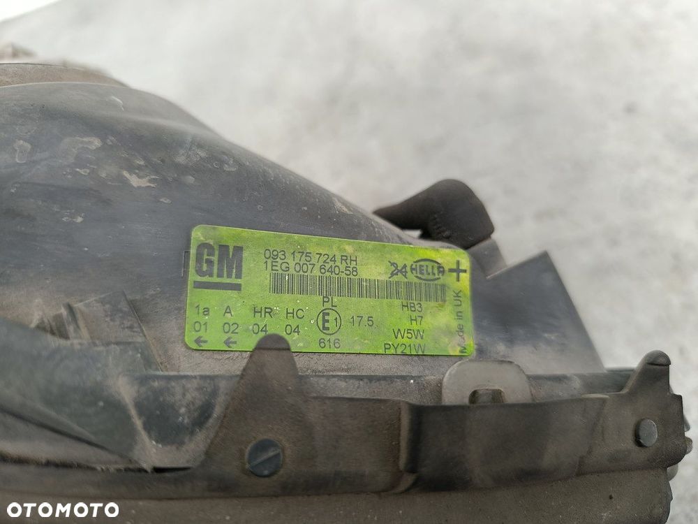 LAMPA PRZÓD PRAWA OPEL ASTRA G 093175724  1EG007640-58 - 7