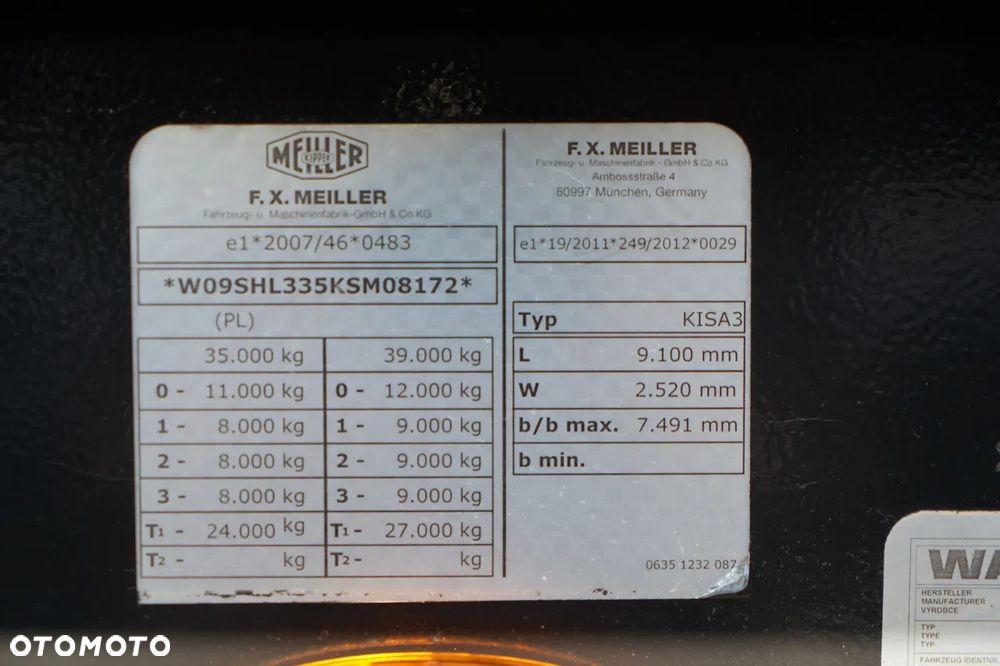 Meiller KIPPER / WYWROTKA - 30 m3 / STALOWA / OŚ PODNOSZONA / SAF / MAŁO UŻYWANA - 22