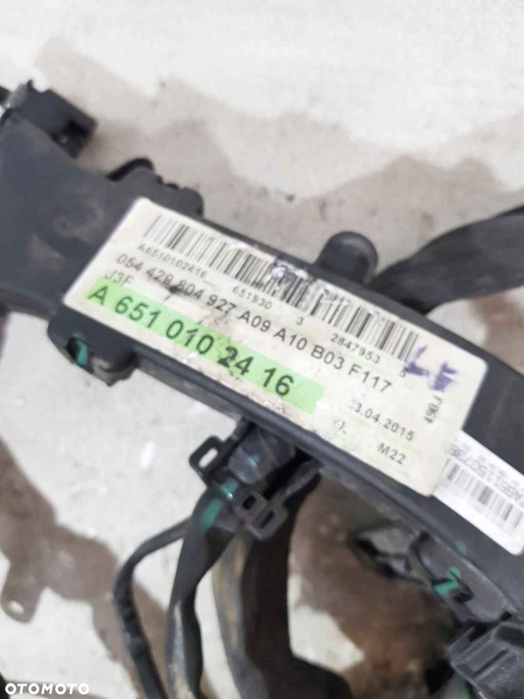WIĄZKA INSTALACJA SILNIKA A6511507386 MERCEDES GLA CLA 2.2 CDI 651930 - 12