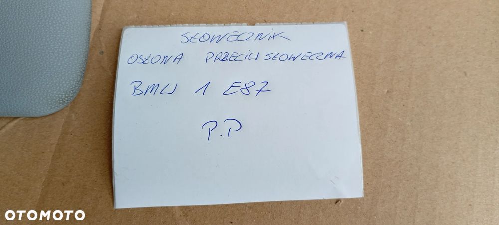 Słonecznik osłona przeciwsłoneczna prawa BMW I E81 E87 7252500 - 8