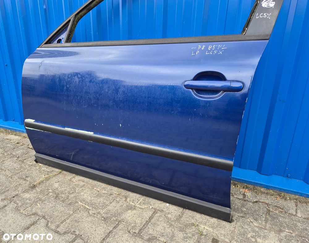 DRZWI PRZÓD LEWY LEWE VW PASSAT B5 FL NIEBIESKI - 14