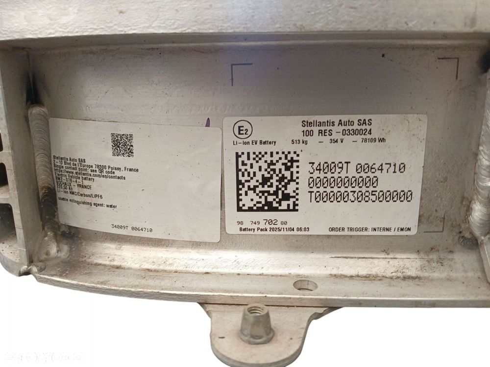 BATERIA AKUMULATOR PEUGEOT 5008 III (2024-) 213KM 157kW 9873030280 - 3