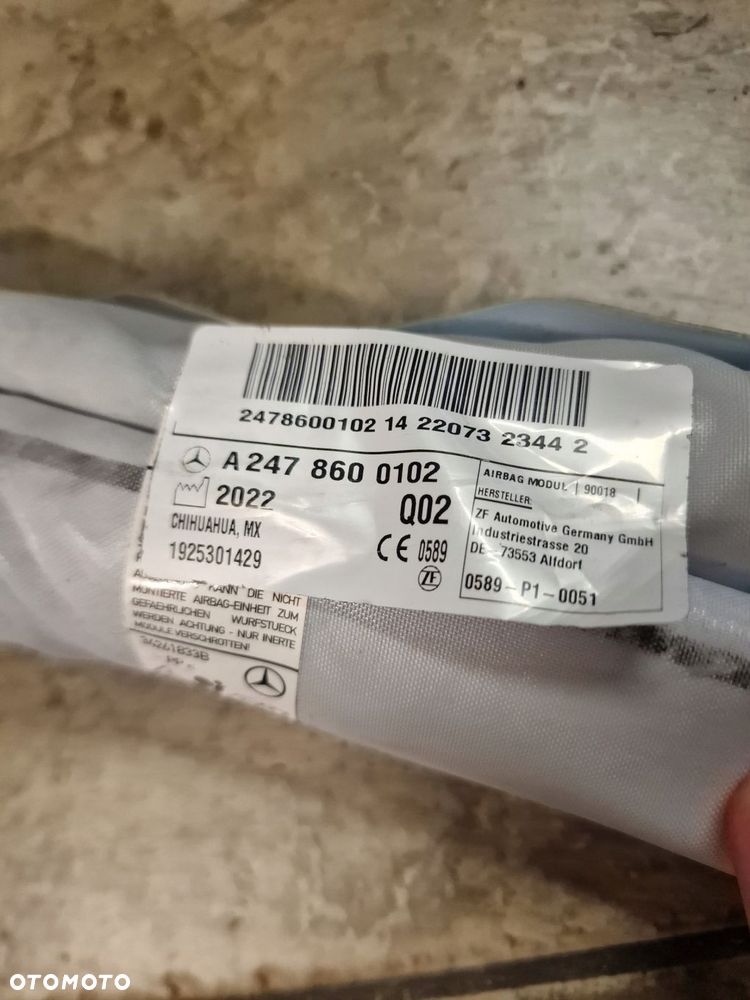 kurtyna airbag mercedes glb 247 lewa lub prawa a2478600102 a2478600002 - 5