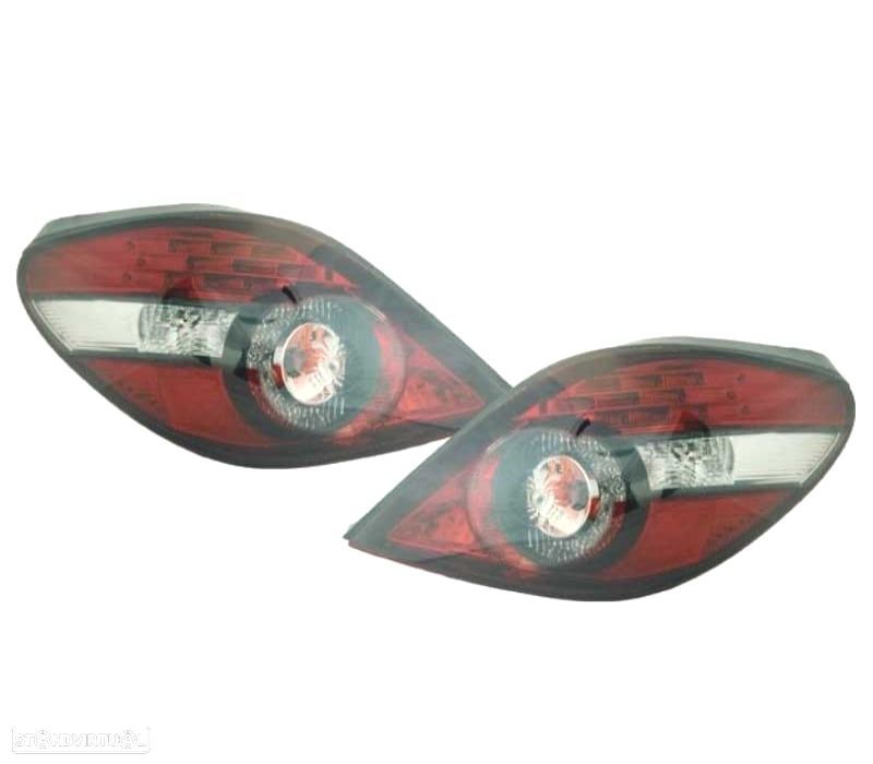 FAROLINS TRASEIROS LED PEUGEOT 207 CC 06-12 BRANCO VERMELHO - 1