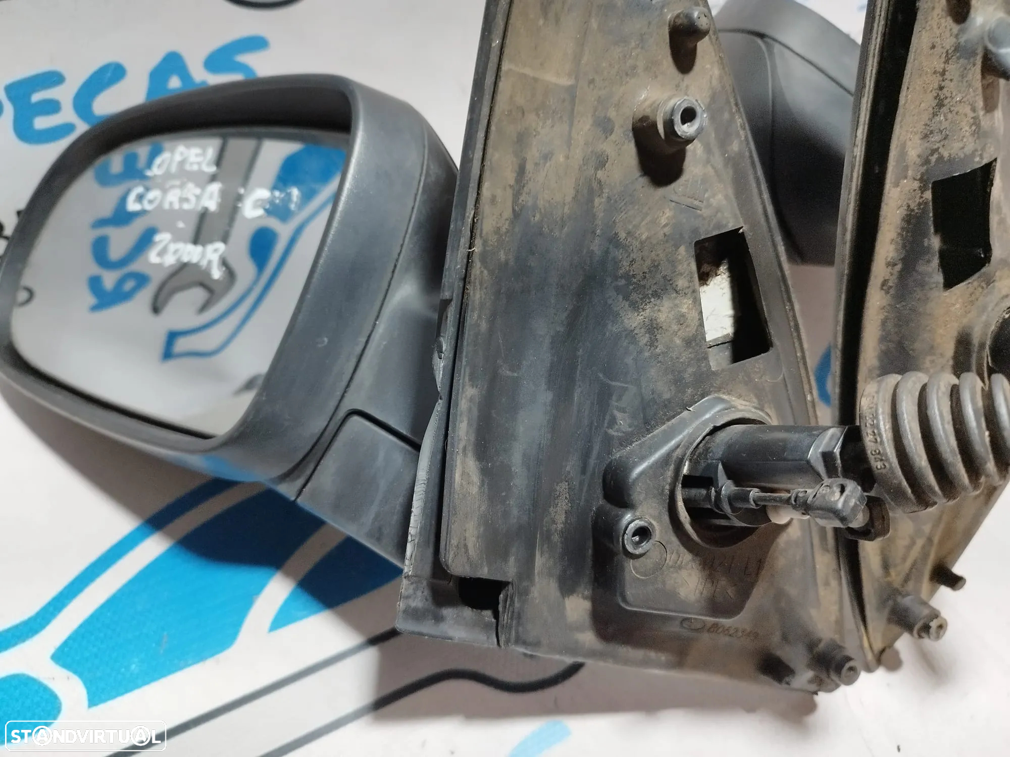 ESPELHO RETROVISOR ESQUERDO DIREITO OPEL COMBO C 24420988 24420982 CORSA C MANUAL ESPELHOS RETROVISORES - 8