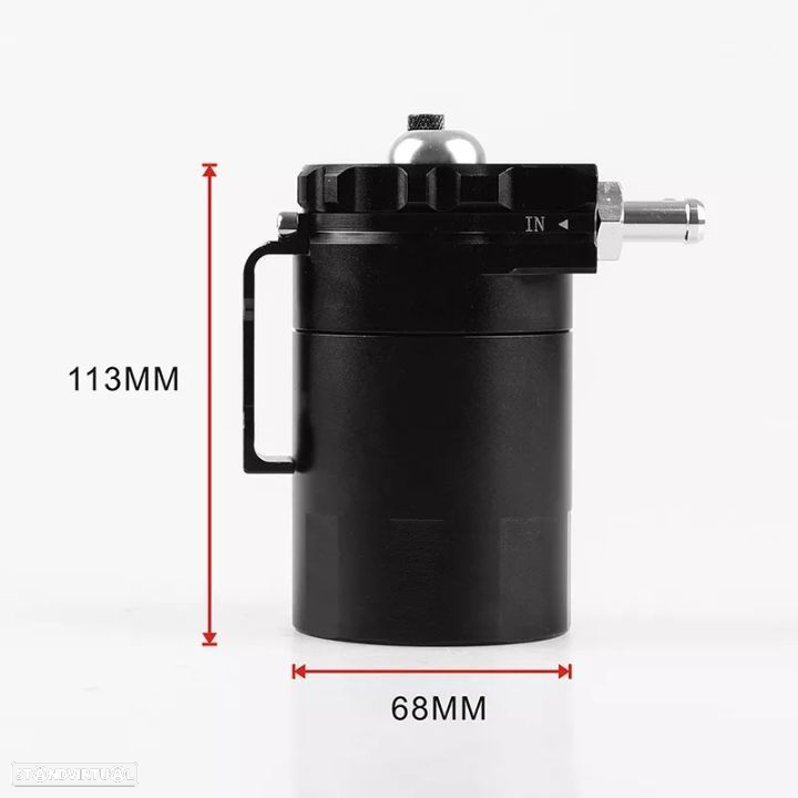 Kit Oil Catch Can Universal Multimarcas + Filtro breather - Preto (mdl1) - 4