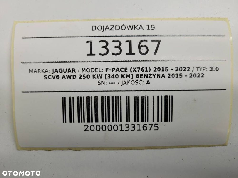 DOJAZDÓWKA 175 80 19 ET30 5,5 5X108JAGUAR F-PACE X761 2016 - 10