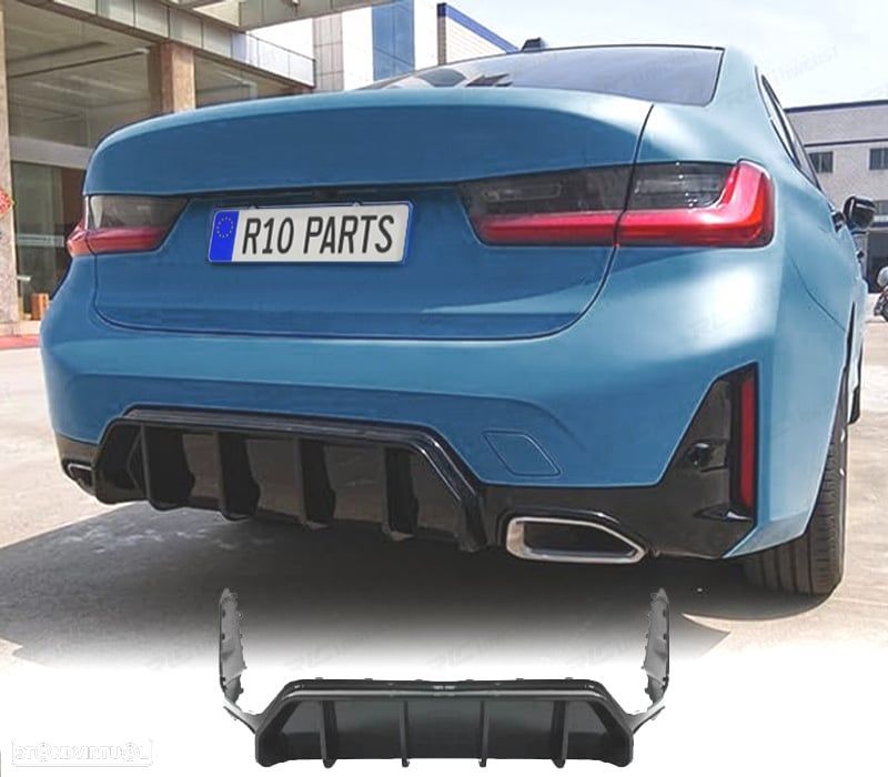 DIFUSOR BMW G20 G21 LCI 23-25 LOOK M PERFORMANCE PRETO BRILHANTE - 1